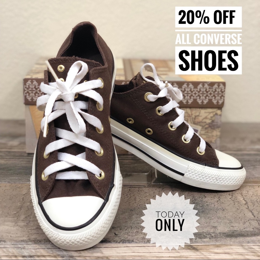 Converse Ctas OX Brown Double Tongue w/Studs